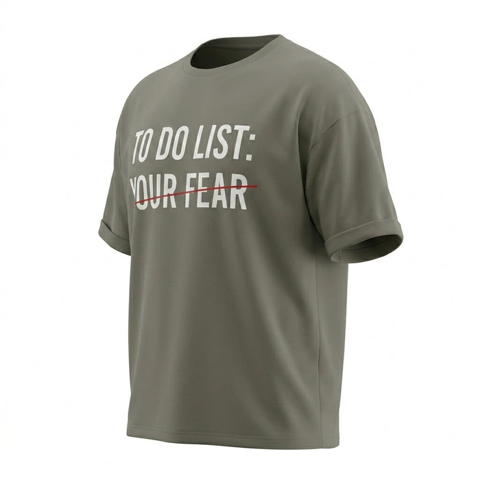 Men Graphic T Shirt To Do List Your Fear