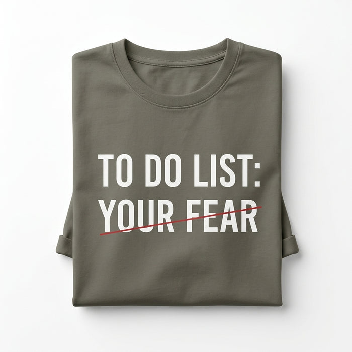 Men Graphic T Shirt To Do List Your Fear