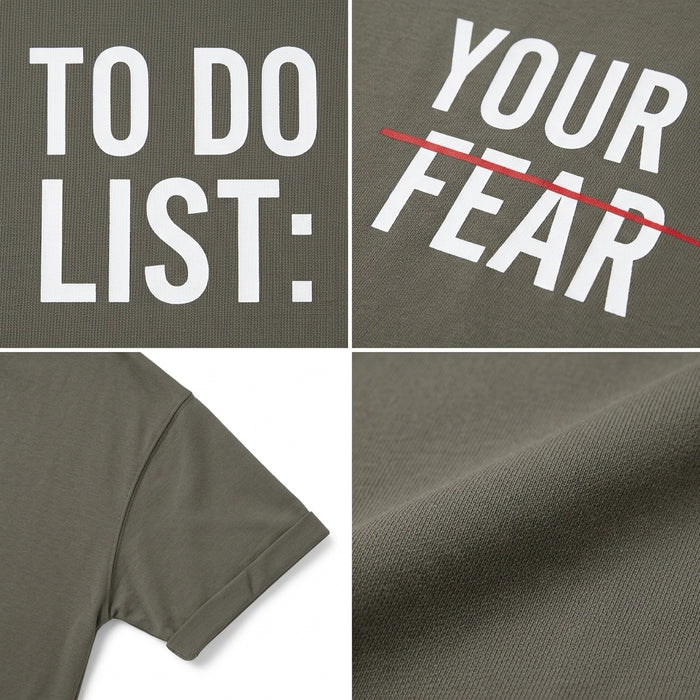 Men Graphic T Shirt To Do List Your Fear