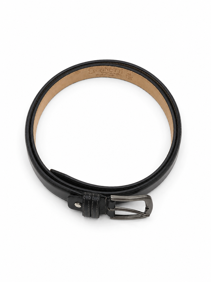 Men Leather Belt With Metal Buckle
