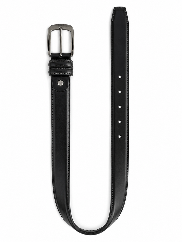 Men Leather Belt With Metal Buckle