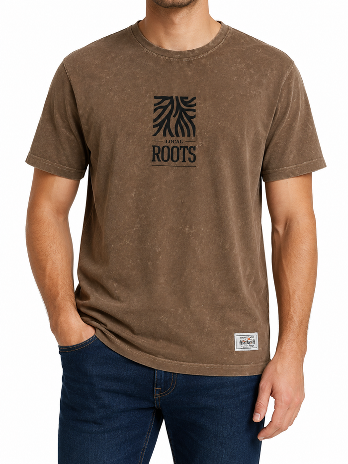 Men Local Roots Graphic Crew Neck T Shirt