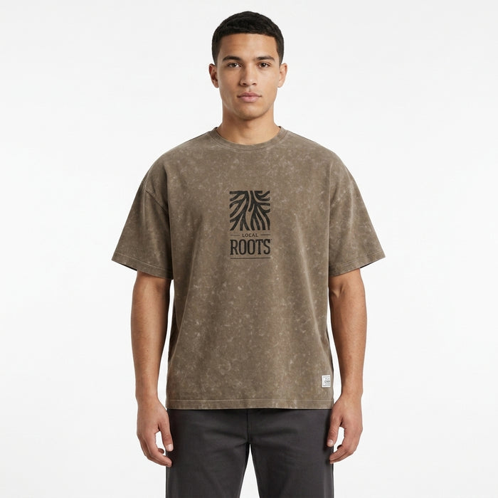 Men Local Roots Graphic Crew Neck T Shirt