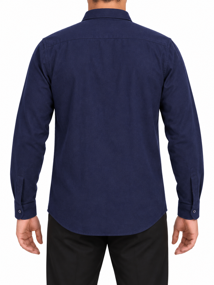 Men Long Sleeve Classic Collar Shirt
