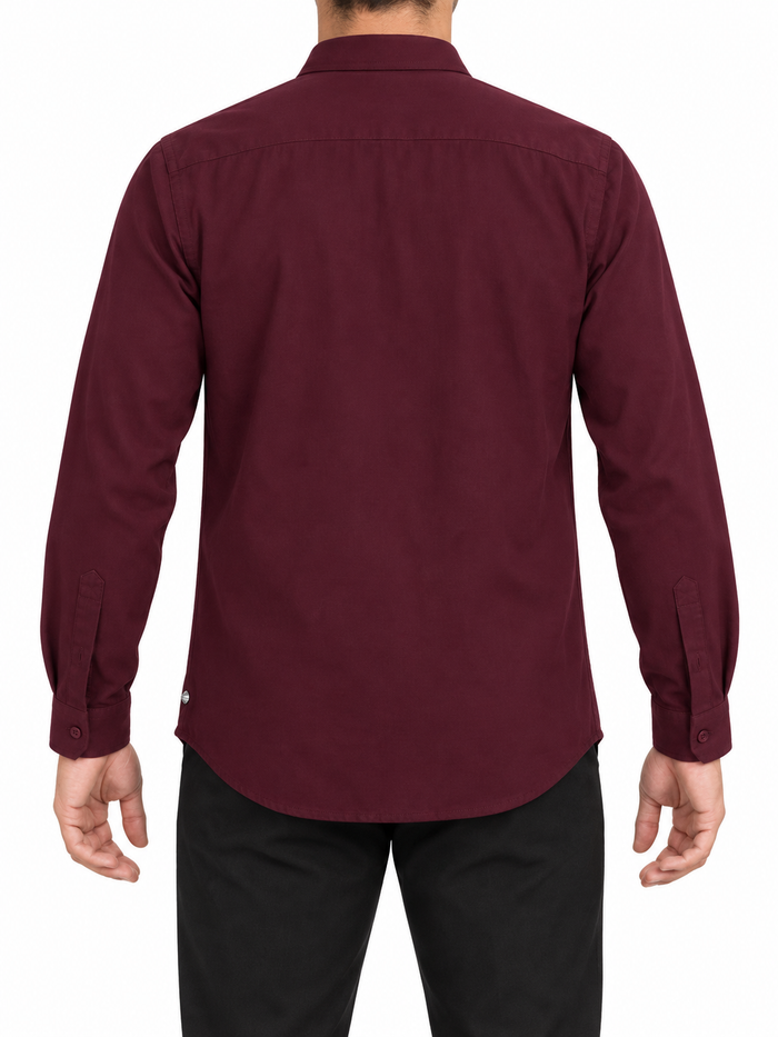 Men Long Sleeve Classic Collar Shirt