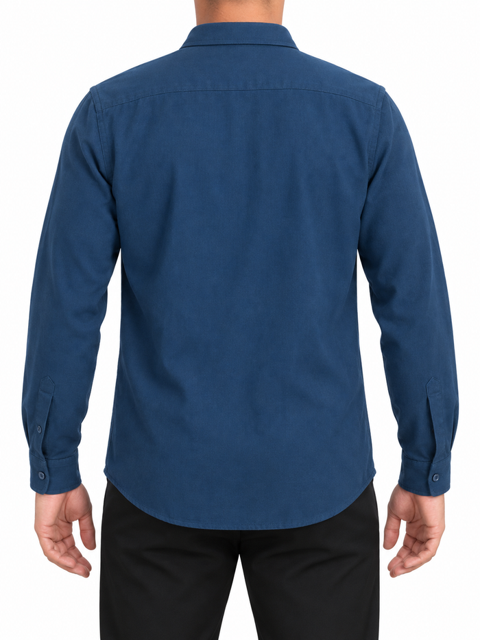 Men Long Sleeve Classic Collar Shirt