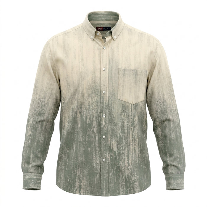 Men Ombre Long Sleeve Shirt