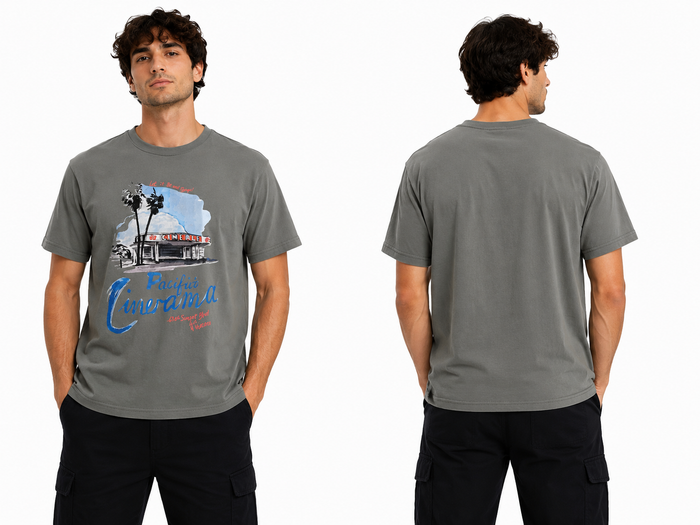 Men Pacific Cinerama Graphic Crew Neck T Shirt