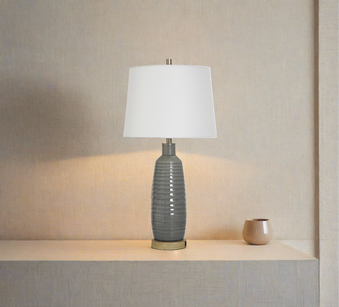 MENDO GREY WASH TABLE LAMP