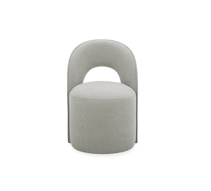 Mii Dove Upholstered Open Back Swivel Chair