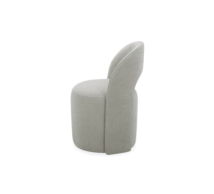 Mii Dove Upholstered Open Back Swivel Chair