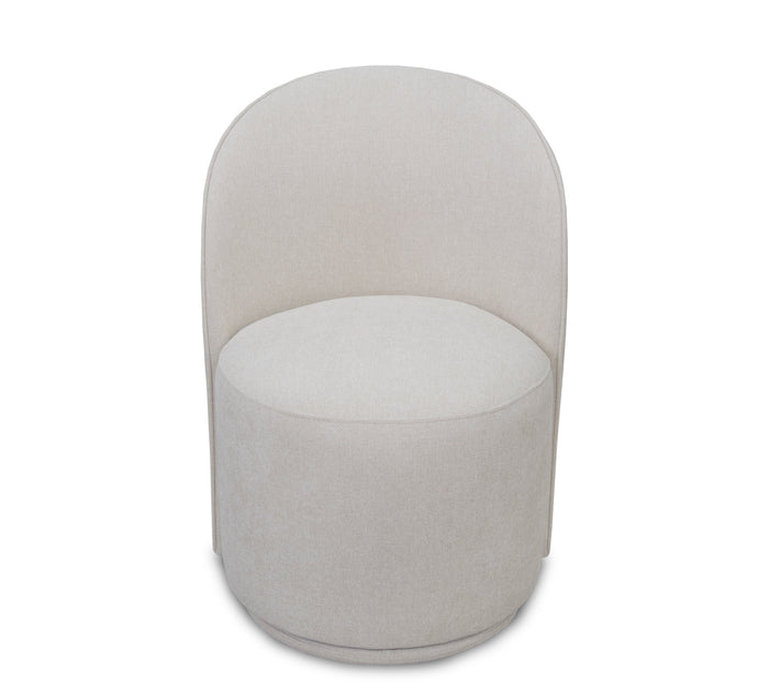 Milo Linen Upholstered Swivel Dining Chair