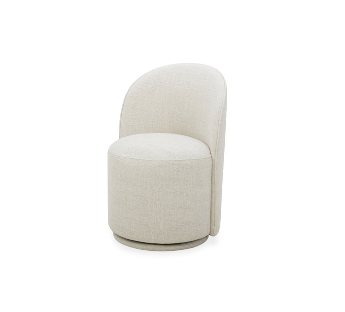 Milo Wheat Upholstered Rounded Back Swivel Chair