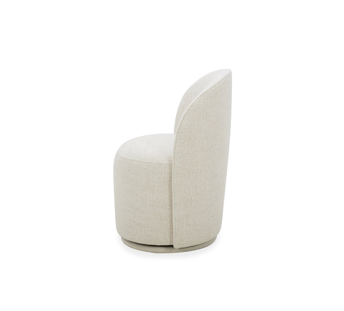 Milo Wheat Upholstered Rounded Back Swivel Chair