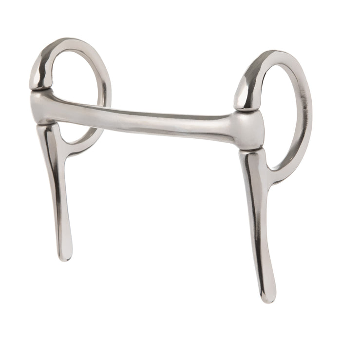 Miniature Half Cheek Driving Bit, 3-1/2" Mullen Mouth, Nickel Plated