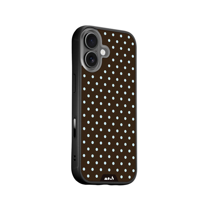 Mocha Protective Phone Case - Polka Dots