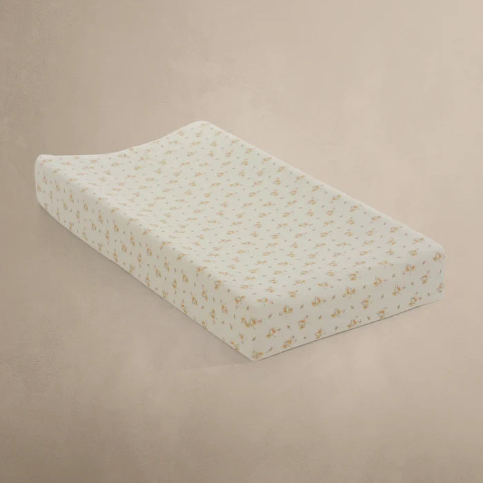 Oilo Organic Cotton Jersey Changing Pad Cover Dainty Floral