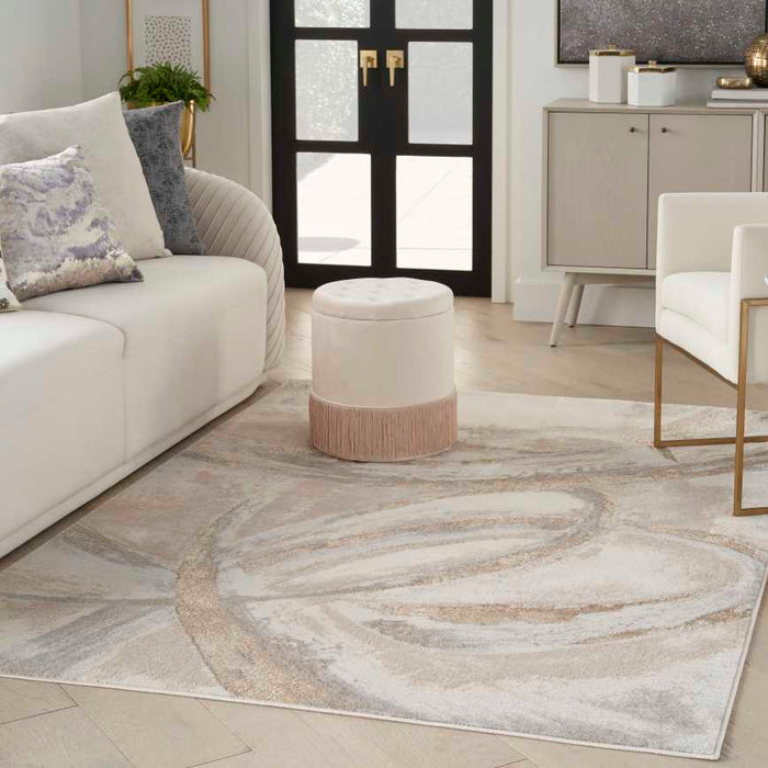 PAINTBRUSH CREAM GREY Rug