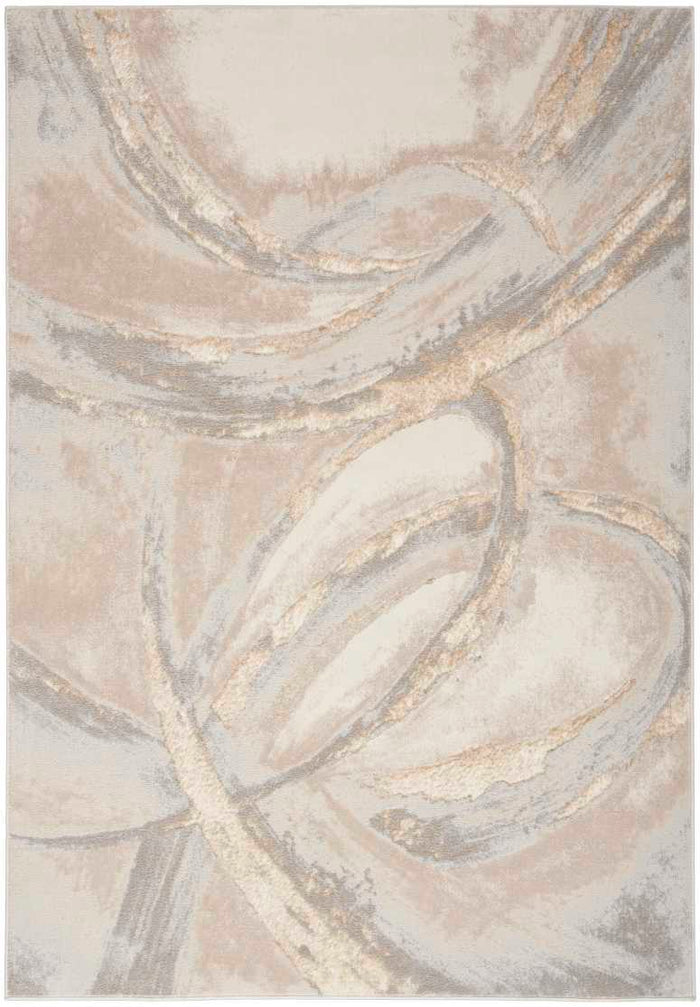 PAINTBRUSH CREAM GREY Rug