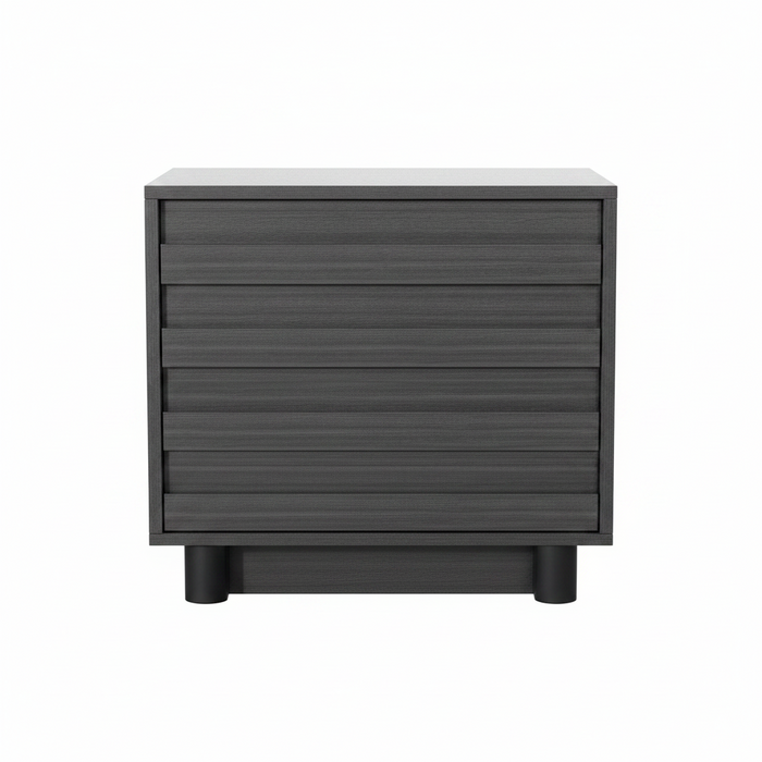 Performa Grey 2 Drawer Nightstand
