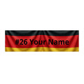 Personalized Germany Flag Bumper Sticker — Custom "#26 Your Name" Car Decal
