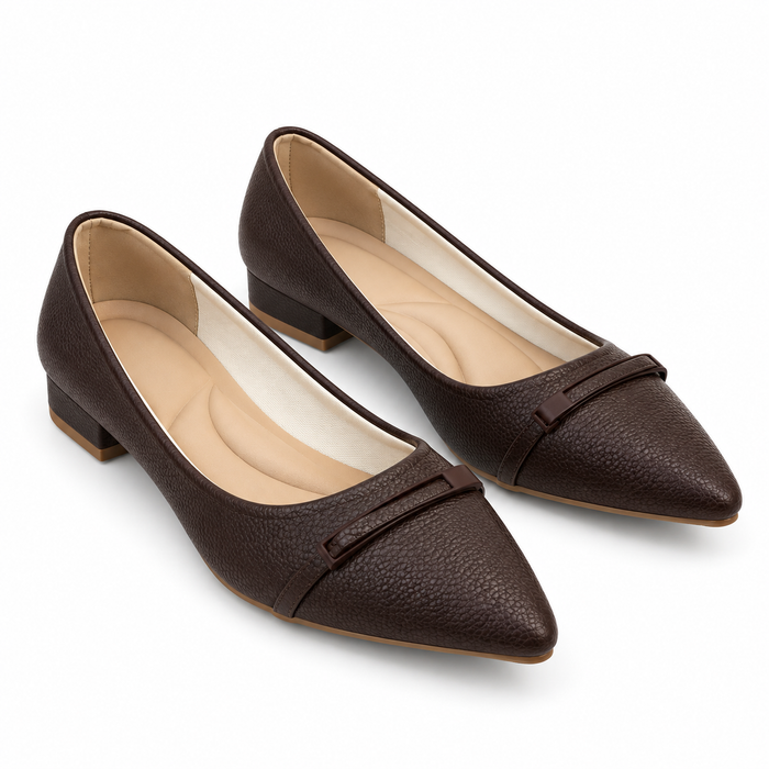 Pointed Toe Textured Flats
