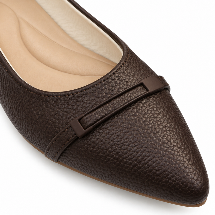 Pointed Toe Textured Flats