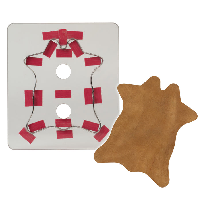 Polycarb Cutting Die, Cowhide Coaster, both