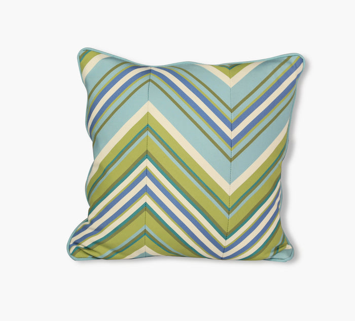 Pursuit Aqua Reversible Outdoor Throw Pillow