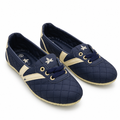 Quilted Lace-Up Flats