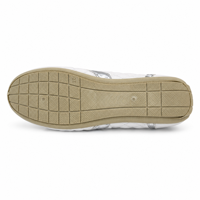 Quilted Lace-Up Flats