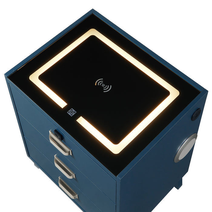 Rio Blue Electronic Nightstand