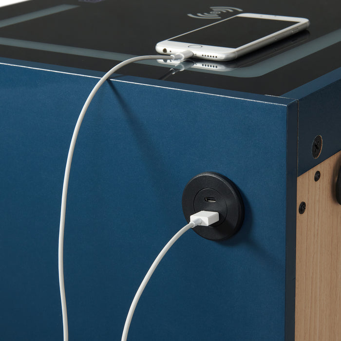 Rio Blue Electronic Nightstand