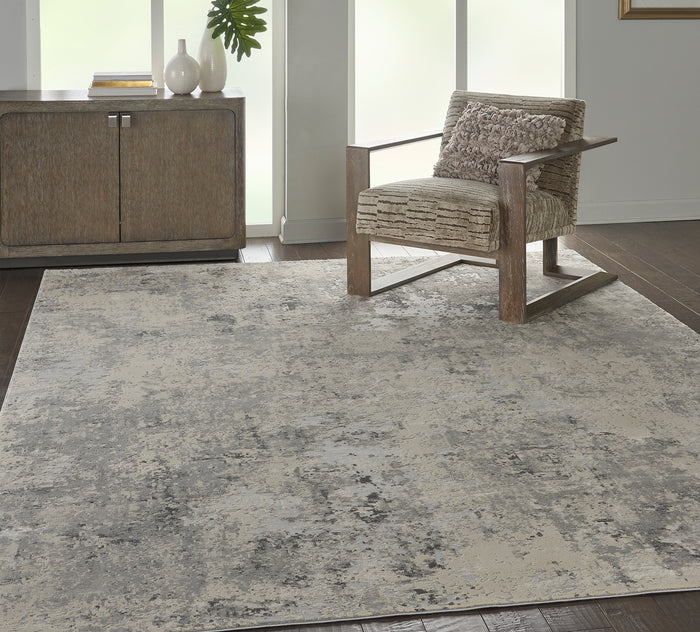 Rustic Textures Grey and Beige 5 x 8 Rug