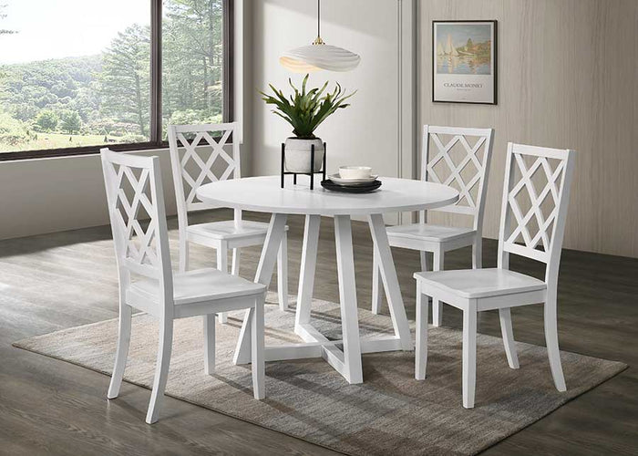 Sandpiper Diamond Back Side Chair White