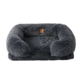 Shaggy Faux Fur Memory Foam Sofa Bed - Charcoal Charlie's Pet Products