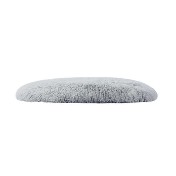 Shaggy Faux Fur Round Padded Lounge Mat - Arctic Grey Charlie's Pet Products
