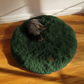 Shaggy Faux Fur Round Padded Lounge Mat - Eden Green Charlie's Pet Products