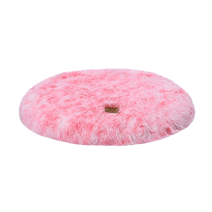 Shaggy Faux Fur Round Padded Lounge Mat - Ombre Pink Charlie's Pet Products