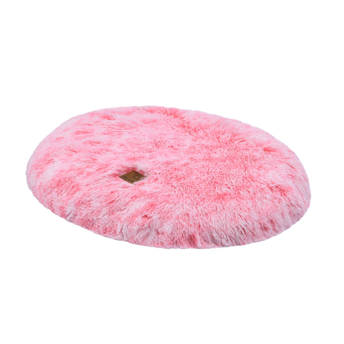 Shaggy Faux Fur Round Padded Lounge Mat - Ombre Pink Charlie's Pet Products