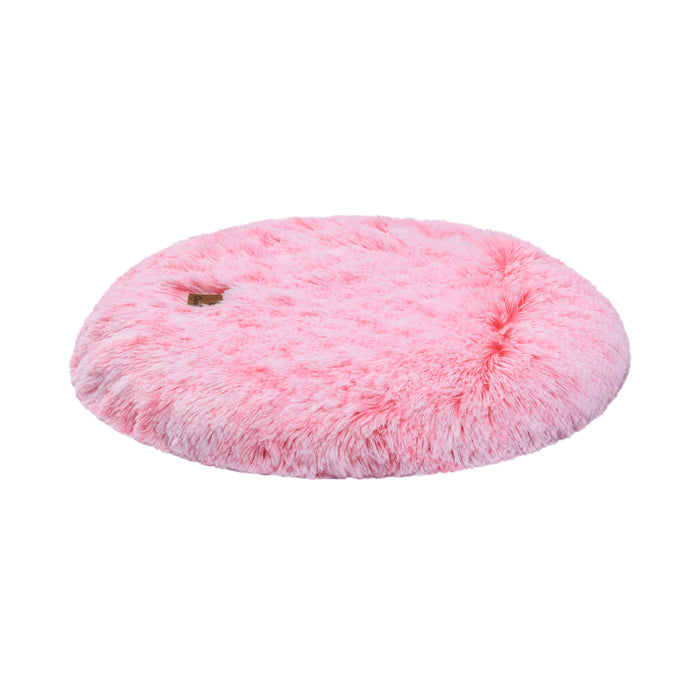 Shaggy Faux Fur Round Padded Lounge Mat - Ombre Pink Charlie's Pet Products