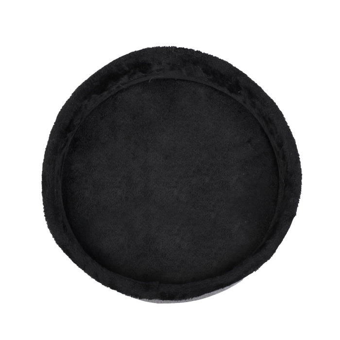 Shorty Cat Tower Scratcher with Cuddler Nest - Grey/Black Charlie's Pet Products