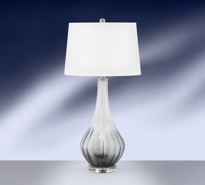 SMOKE GLASS TABLE LAMP