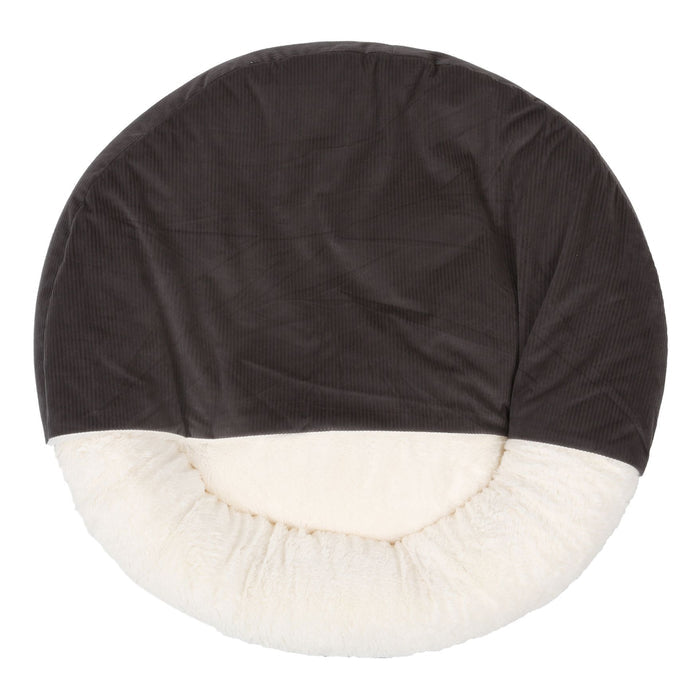 Snookie Hooded Pet Bed in Corduroy - Charcoal Charlie's Pet Products