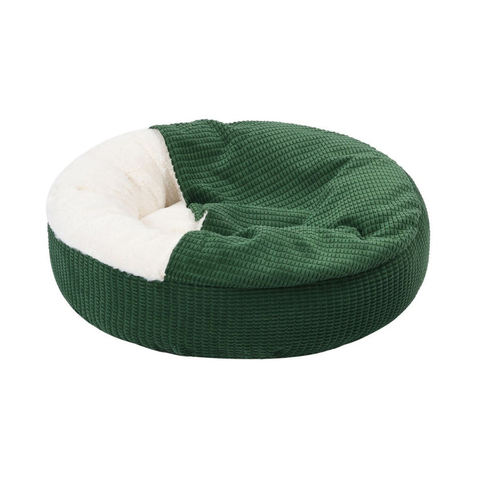 Snookie Hooded Pet Bed in Corncob - Eden Green Charlie's Pet Products