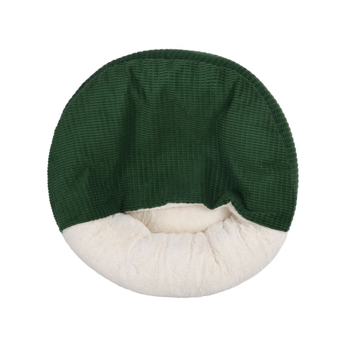 Snookie Hooded Pet Bed in Corncob - Eden Green Charlie's Pet Products