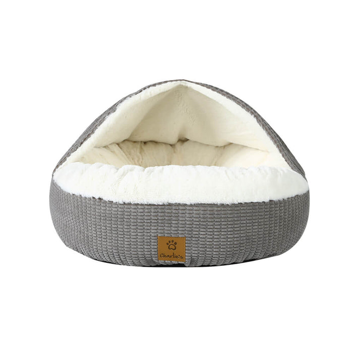 Snookie Hooded Pet Bed in Corncob Charlie's Pet Products