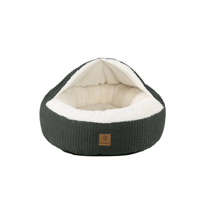 Snookie Hooded Pet Bed in Corncob Charlie's Pet Products