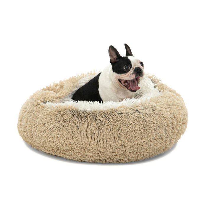 Snookie Hooded Pet Bed in Faux Fur - Cream/Artic White Charlie's Pet Products
