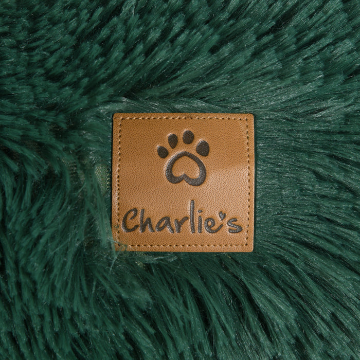 Snookie Hooded Pet Bed in Faux Fur - Eden Green Charlie's Pet Products